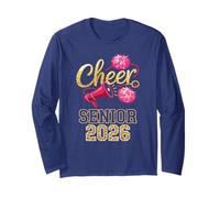 Fun Cheer Senior 2026 Jump Camp Seniors Pompom Captain Crew Long Sleeve T-Shirt
