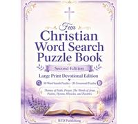 Fun Christian Word Search Puzzle Book: Large Print Devotional Edition with 50 Word Search Puzzles, and 20 Crossword Puzzles,