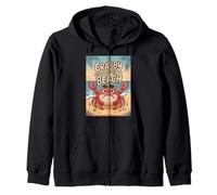 Fun Coastal Crab Design If Crabby Return To Beach Crab Zip Hoodie