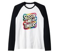 Fun Colorful Scissor Me Timbers Pirate Raglan Baseball Tee