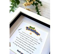Fun & Colourful Teacher Frame - Personalised or Standard Options - Gift for Teachers, Headteachers, Caretakers Classroom Staff, SEN & More. Perfect for Leaving School/End of Year (Green Teacher)