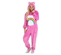 Fun Costumes Care Bears Cheer Bear Adult Onesie Costume Officially Licensed Soft Fleece Jumpsuit