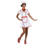 Fun Costumes Fresh Chef Women's Fancy Dress Costume - XL - Dress, Scarf, Hat, Apron - Adult