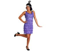 Fun Costumes Fringe Purple Flapper Fancy dress costume X-Large (14-16)