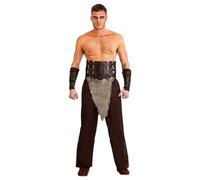Fun Costumes Mens Nomadic Warrior Costume Horse Warrior Leather Armor Costume for Men Large Brown