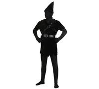 Fun Costumes Peter Pan's Shadow Adult Costume - Includes Tunic, Leggings, Hat, Hood, Gloves & Belt, Black, S
