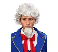 Fun Costumes Uncle Sam Wig and Beard Kit Standard White
