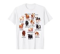 Fun Cow Breeds Design - Heifers, Bulls and Cows T-Shirt