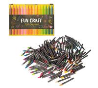 Fun Craft 150 Coloured Crayons | Bulk Crayon Set for Kids Arts & Crafts | Non Toxic Colouring Crayons for School Classroom Party Bags & Creative Drawing | Art Supplies for Children & Toddlers | Ages 3
