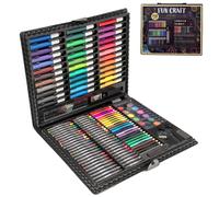 Fun Craft 150 Piece Art Set with Plastic Case | Art Sets for Children Creativity Drawing Art Studio Gift Case Colouring Pencils, Sketching Pencils,