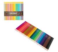 Fun Craft 50 Coloured Pencils - Kids Colouring & Drawing Set
