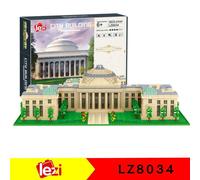 Fun Creation LZ8034 Miniature Diamond Small Particle Building Model Series University Decompression Building Block Toys