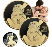 Fun Creative Coin,Heads I Get Tail Coin,Tails I Get Head Coin,Heads I win Tails You Lose Challenge Coin,Challenge Coins,Lucky Coins,Adult Humor Sexy Date Night,Funny Prank Gifts for Men Women (2pcs)