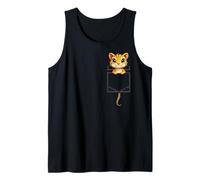 Fun Cute Reptile Lizard Animal apparel Leopard Gecko Pocket Tank Top