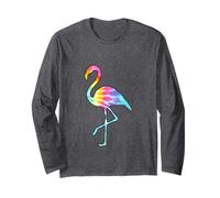 Fun Cute Tie Dye Flamingo Bird Long Sleeve T-Shirt