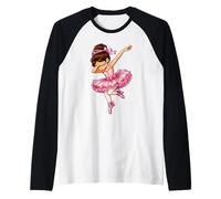 Fun Dabbing Ballerina Cool Stylish Dab Dance Girl Dancing Raglan Baseball Tee