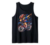 Fun Dabbing Cyclist Riding Bicycle Cool Stylish Dab Dance Tank Top