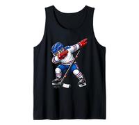 Fun Dabbing Ice Hockey Player Cool Stylish Dab Dance Sporty Tank Top