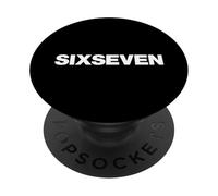 Fun design that says Six Seven 6 7 Meme PopSockets Adhesive PopGrip