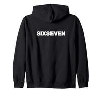 Fun design that says Six Seven 6 7 Meme Zip Hoodie