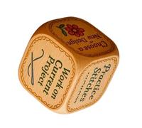 Fun Dice | Handmade Embroidery Wooden Decision Dice | Engraved Craft Supplies for Beginner Artists Women Stitchers Enthusiasts Artwork Knitting Travel Workshop Home Classes