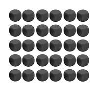 Fun Dice Set 30PCS DIY 6 Sided Dice with Round Corners for Board Games Math Learning Teaching Aids Parent Child Interactive Plastic Material 16x16x16mm (Black)