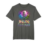 Fun Disco Old Man - Retro 70's Seventies Themed Disco Ball T-Shirt