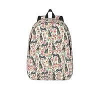 Fun Dogs Canvas Backpack Laptop Bag Adjustable Straps Vintage Casual School Travel Outdoor Work Camping