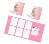 Fun Doodling Painting Book for Children Adult Art Drawing Sketching Includes 12 Color Watercolor Paint Water Brush Pen Stress Book