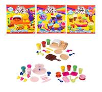 Fun Dough Tasty Treats Craft Kit | Create Your Own Cupcake, Ice Cream Or Pizza | 3 Colours & Playdough Tools And Cutters | Arts And Crafts For Kids | 3+