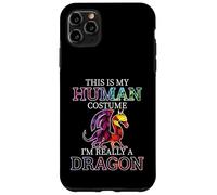 Fun Dragons Humor This Is My Human Costume Halloween Dragon Case for iPhone 11 Pro Max