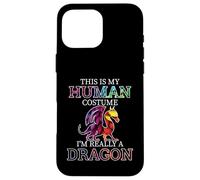 Fun Dragons Humor This Is My Human Costume Halloween Dragon Case for iPhone 16 Pro Max