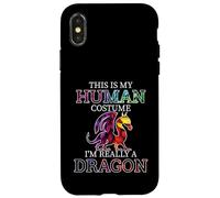 Fun Dragons Humor This Is My Human Costume Halloween Dragon Case for iPhone X/XS
