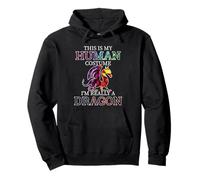 Fun Dragons Humor This Is My Human Costume Halloween Dragon Pullover Hoodie