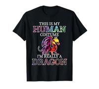 Fun Dragons Humor This is My Human Costume Halloween Dragon T-Shirt