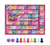 Fun Drinking Games For Adults - 14+ Interactive Party Game | Leather Board Gaмe Mat For Gäme Night, Girls Night, Bachełorette Party, And Family Gatherings