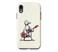 Fun Duck Playing a Guitar Rock Musician Kitty Retro Style Case for iPhone XR