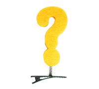Fun Duckbill Clip Hairpin Exclamation Mark Showy Pattern For Women Girl Eye-catching Yellow Exclamation Mark