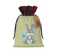 Fun Easter Rabbit print Christmas Drawstring gift Bags Gift Pouch Candy Pouch fun Wedding Bags 30 x 21 cm