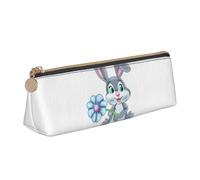 Fun Easter Rabbit Print Students Supplies Higher Capacity Pencil Pouch Pen Case School Travel Office Desk
