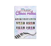 Fun & Educational Music Classroom Posters, Printable Rules Sign for Teachers, Colorful Welcome Decor Set(Unframed,16x24inch(40x60cm))