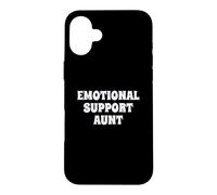 Fun Emotional Support Aunt Therapy Joke Case for iPhone 16 Plus