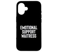 Fun Emotional Support Home Waitress Therapy Joke Case for iPhone 16