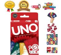 Mattel Games UNO Mattel 80th Ruby Red Card Game for Kids, Adults & Family Nights, Game Nights, Travel, Camping & Parties., JGK30