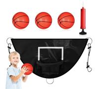 Fun Equipment with Trampoline - Basketball Net, Waterproof Basketball Net | Outdoor Games Net with Ball Pump, Hanging in the Garden for Boys and Girls