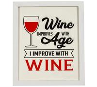 Fun Express 10" x 12" Wine Improves with Age I Improve with Wine Sign Wall Decoration