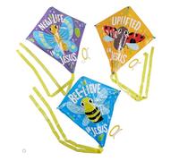 Fun Express 21" x 22" Religious Spring Bugs Plastic Kites - 12 Pieces