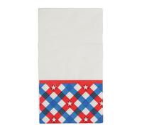 Fun Express 4 1/4" x 7 3/4" Patriotic Gingham Disposable Paper Dinner Napkins - 16 Count