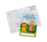 Fun Express 5" x 7" Animal Let's Be Friends Paper Coloring Books - 24 Pieces