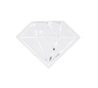 Fun Express 6 1/2" Silver Foil Diamond-Shaped Disposable Paper Napkins - 16 Count